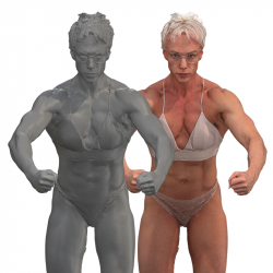 Eneli Raw Flexing Chest Muscle Scans